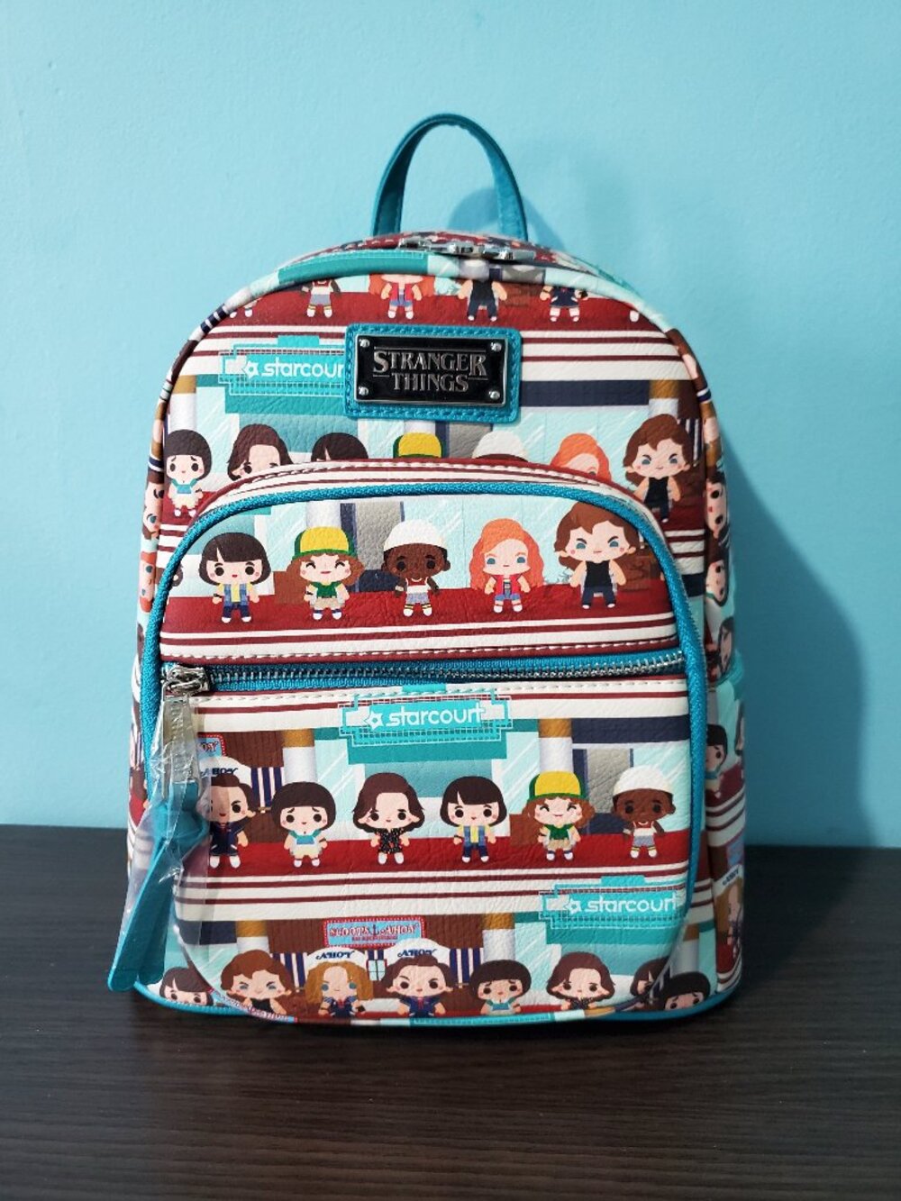 NWT Loungefly Stranger Things Starcourt Chibi Characters Mini Backpack